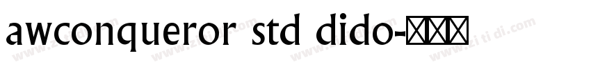 awconqueror std dido字体转换